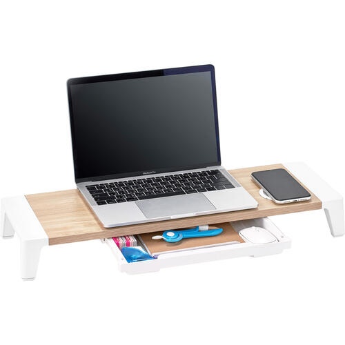 Bostitch Wireless Charging Wooden Monitor Stand