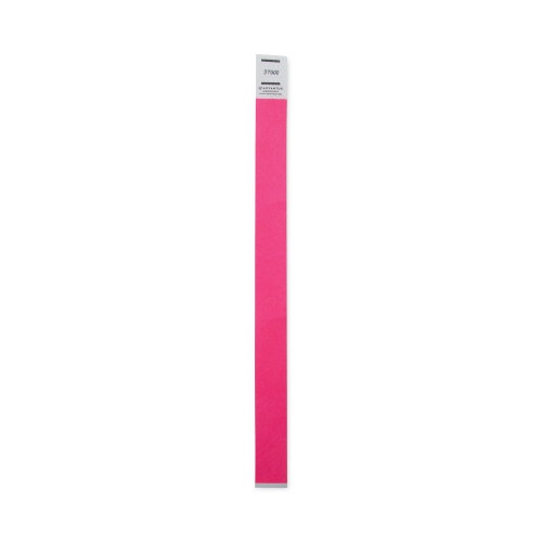 Advantus Crowd Management Wristbands, Sequentially Numbered, 9.75" X 0.75", Neon Pink, 500/Pack