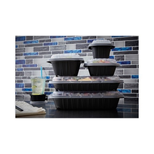 Pactiv Earthchoice Entree2go Takeout Container, 64 Oz, 11.75 X 8.75 X 2.13, Black, Plastic, 200/Carton