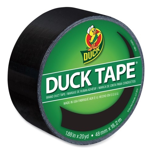 Duck Colored Duct Tape, 3" Core, 1.88" X 20 Yds, Black