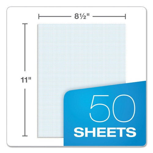 Tops Quadrille Pads, Quadrille Rule (8 Sq/In), 50 White 8.5 X 11 Sheets
