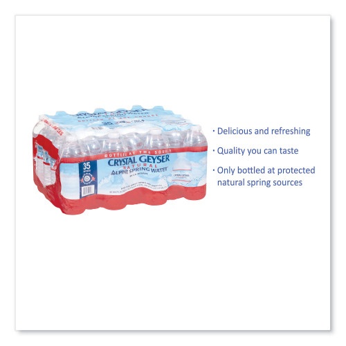 Crystal Geyser Alpine Spring Water, 16.9 Oz Bottle, 35/Carton, 54 Cartons/Pallet