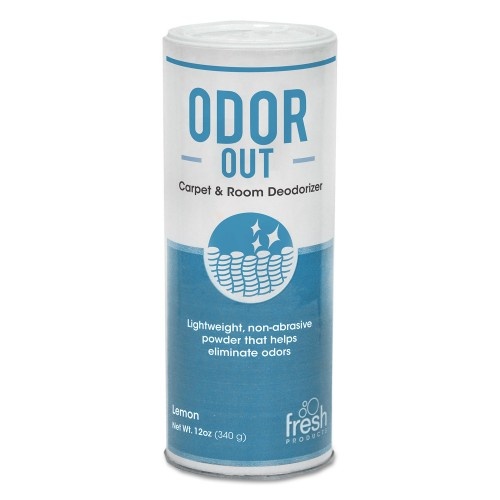 Fresh Products Odor-Out Rug/Room Deodorant, Lemon, 12 Oz Shaker Can, 12/Box