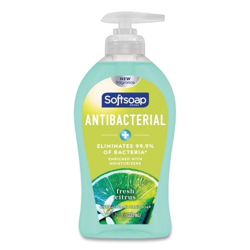 Softsoap Antibacterial Hand Soap, Fresh Citrus, 11.25 Oz Pump Bottle, 6/Carton