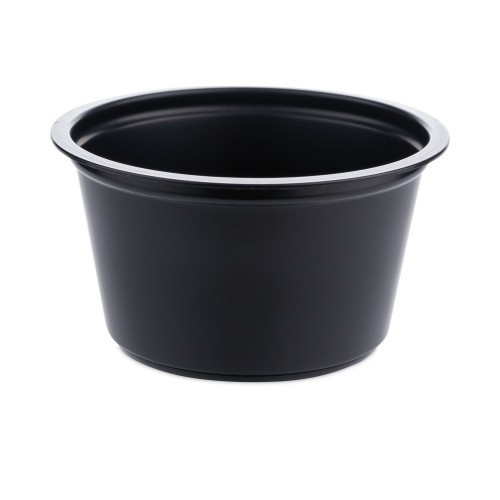 Supplycaddy Portion Cups, 2 Oz, Black, 2,500/Carton