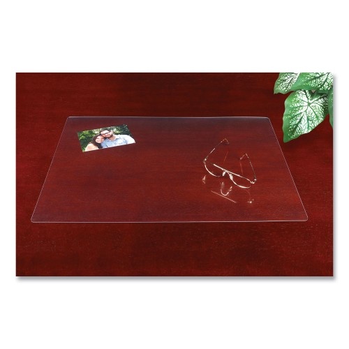 Artistic Eco-Clear Desk Pad With Antimicrobial Protection, 19 X 24, Clear Polyurethane