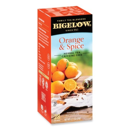 Bigelow Orange And Spice Herbal Tea, 28/Box