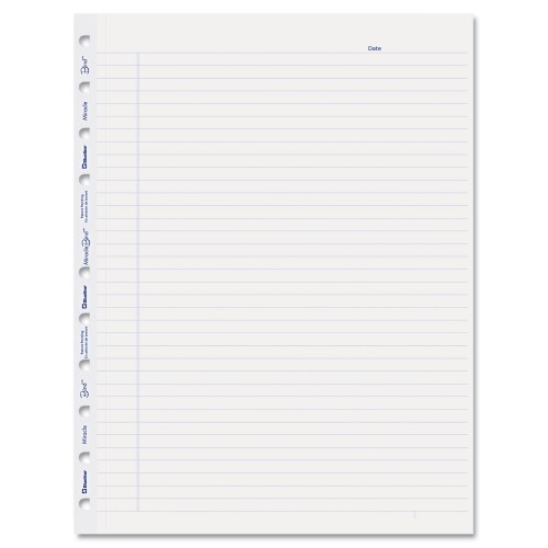 Blueline Miraclebind Ruled Paper Refill Sheets For All Miraclebind Notebooks And Planners, 11 X 9.06, White/Blue Sheets, Undated