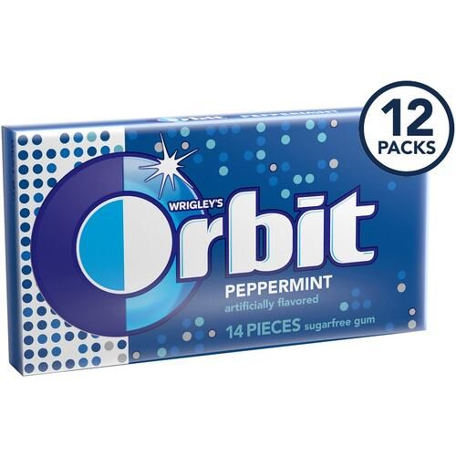 Orbit Peppermint Sugarfree Gum - 12 Packs