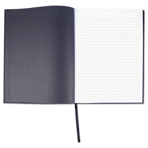 Universal Casebound Hardcover Notebook, Wide/Legal Rule, Black Cover, 10.25 X 7.68, 150 Sheets