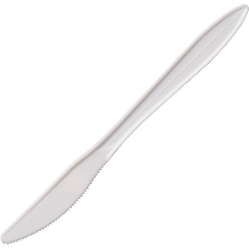 Solo Cutlery, Knife, 1/2"Wx6-1/2"Lx1/4"H, 1000/Ct, White