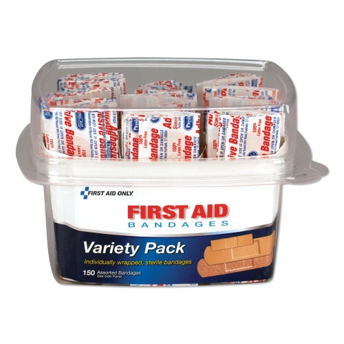 Physicianscare First Aid Bandages, Assorted, 150 Pieces/Kit