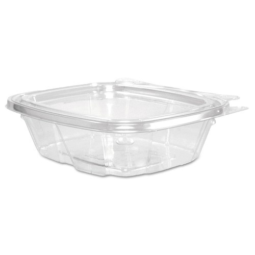 Dart Clearpac Safeseal Tamper-Resistant/Evident Containers, Flat Lid, 8 Oz, 4.9 X 1.4 X 5.5, Clear, Plastic, 100/Bag, 2 Bags/Ct