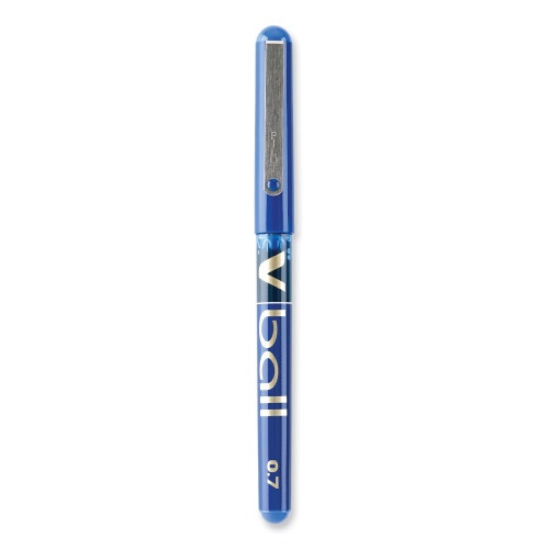Pilot Vball Liquid Ink Roller Ball Pen, Stick, Fine 0.7 Mm, Blue Ink, Blue Barrel, Dozen