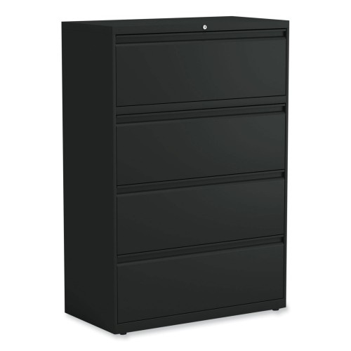 Alera Lateral File, 4 Legal/Letter-Size File Drawers, Black, 36" X 18.63" X 52.5"