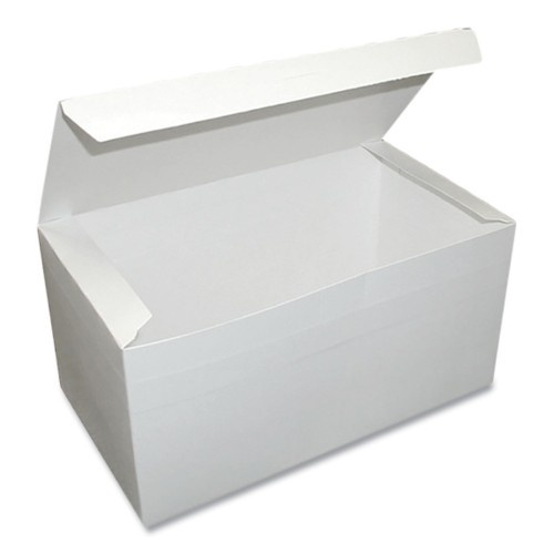 Dixie Tuck-Top One-Piece Paperboard Take-Out Box, 9 X 5 X 3, White, Paper, 250/Carton