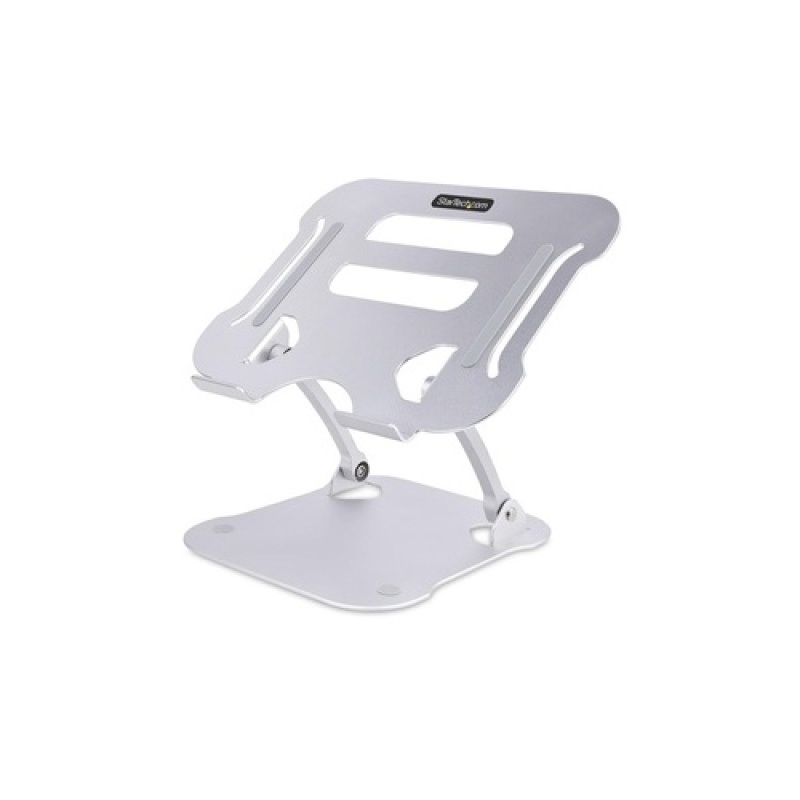 Startech Laptop Stand For Desk - Aluminum - Portable - Supports Up To 22Lb/10Kg - Ergonomic Laptop Stand Adjustable Height And Tilt - Foldable Laptop Holder (Adjlaptopriser)