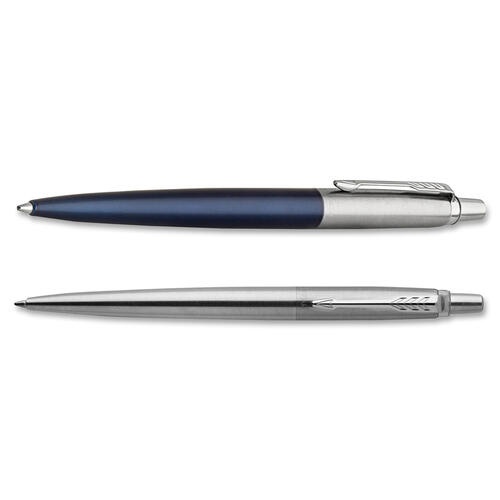 Parker Jotter Retractable Ballpoint Pen Gift Box, 0.5Mm, Blue Ink, Stainless Steel Barrel