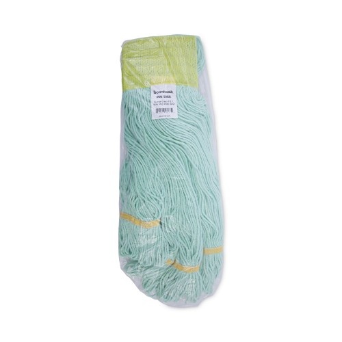 Boardwalk Ecomop Looped-End Mop Head, Recycled Fibers, Extra Large Size, Green