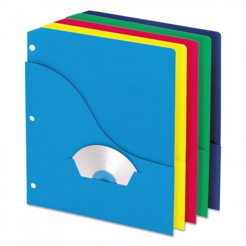 Pendaflex Pocket Project Folders, 3-Hole Punched, Letter Size, Assorted Colors, 10/Pack