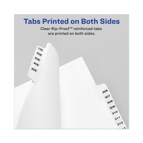 Avery-Style Preprinted Legal Side Tab Divider, 26-Tab, Exhibit D, 11 X 8.5, White, 25/Pack,