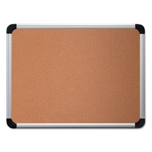 Universal Cork Board With Aluminum Frame, 36 X 24, Tan Surface