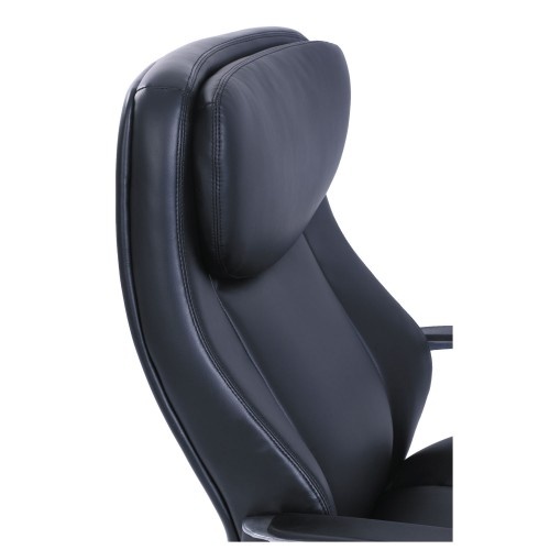 La-Z-Boy Commercial 2000 Big And Tall Executive Chair, Supports Up To 400 Lbs., Black Seat/Black Back, Silver Base