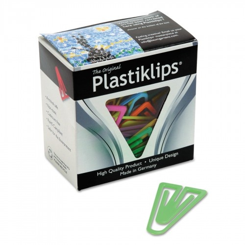 Baumgartens Plastiklips Paper Clips, Extra Large, Smooth, Assorted Colors, 50/Box