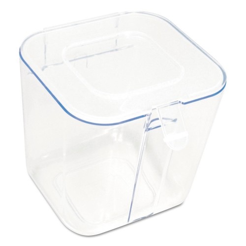 New Deflecto Stackable Caddy Organizer w/ S, M & L Containers, White Caddy, Clear Containers,Each