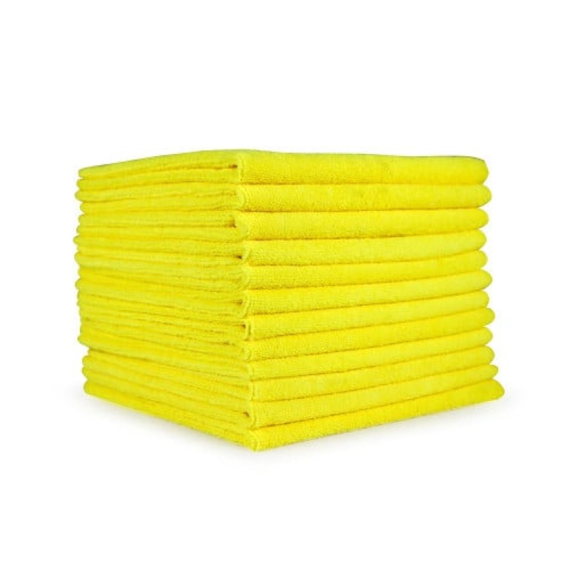 Smart Choice Microfiber Cloths 14X14 38Gm Yellow, Pack Of 12 (Pnp915170y)