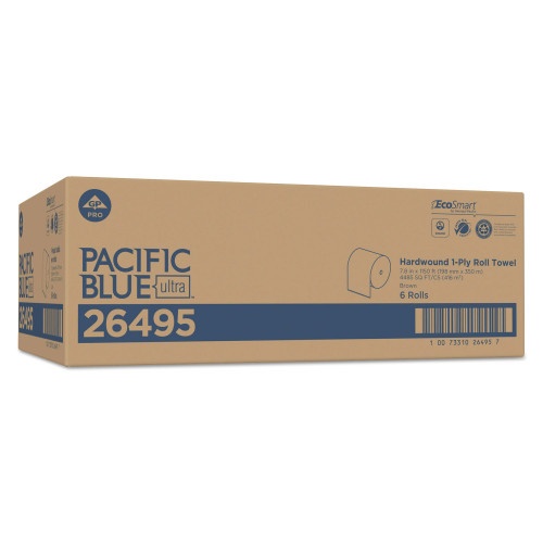 Georgia Pacific Professional Pacific Blue Ultra Paper Towels, 1-Ply, 7.87" X 1,150 Ft, Natural, 6 Rolls/Carton