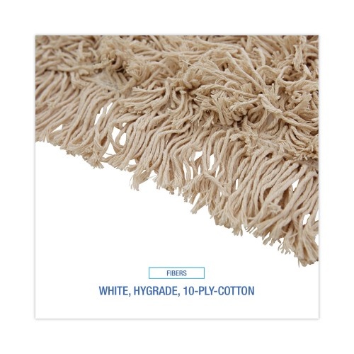 Boardwalk Industrial Dust Mop Head, Hygrade Cotton, 18W X 5D, White