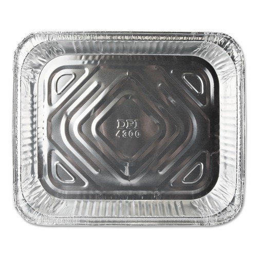 Durable Packaging Aluminum Steam Table Pans, Half-Size Shallow79.5 Oz., 1.69" Deep, 10.38 X 12.75, 100/Carton