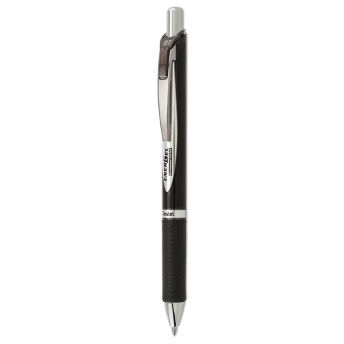 Pentel Energel Pro Permanent Ink Gel Pen, Retractable, Medium 0.7 Mm, Black Ink, Black Barrel