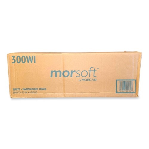 Morcon 10 inch Roll Towels, 1-Ply, 10 x 800 ft, White, 6 Rolls/Carton