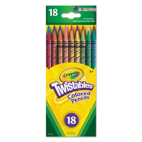 Crayola Short Colored Pencils Hinged Top Box with Sharpener