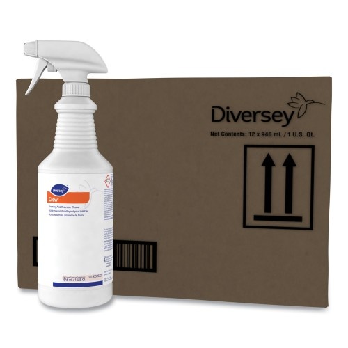 Diversey Foaming Acid Restroom Cleaner, Fresh Scent, 32 Oz Spray Bottle, 12/Carton