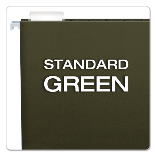 Earthwise By Pendaflex 100% Recycled Colored Hanging File Folders, Letter Size, 1/5-Cut Tab, Green, 25/Box