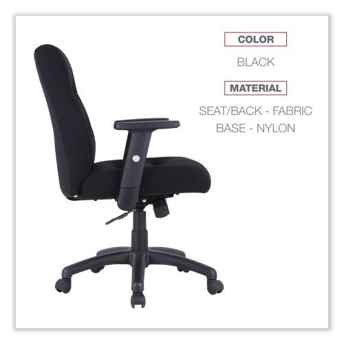 Alera Kesson Series Petite Office Chair, Supports Up To 300 Lb, 17.71" To 21.65" Seat Height, Black