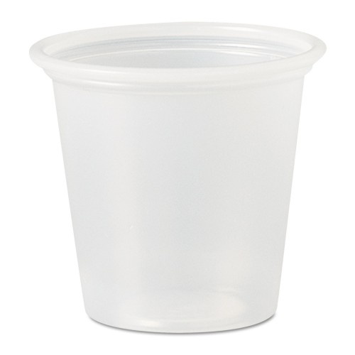 Dart Polystyrene Portion Cups, 1 1/4 Oz, Translucent, 2500/Carton
