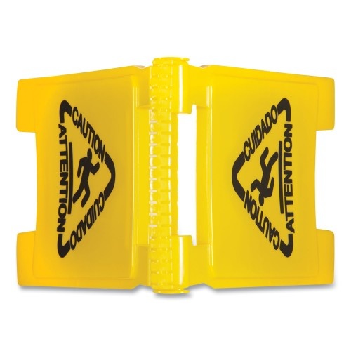 Boardwalk Caution Safety Sign For Wet Floors, 2-Sided, Plastic, 10 X 2 X 26, Yellow