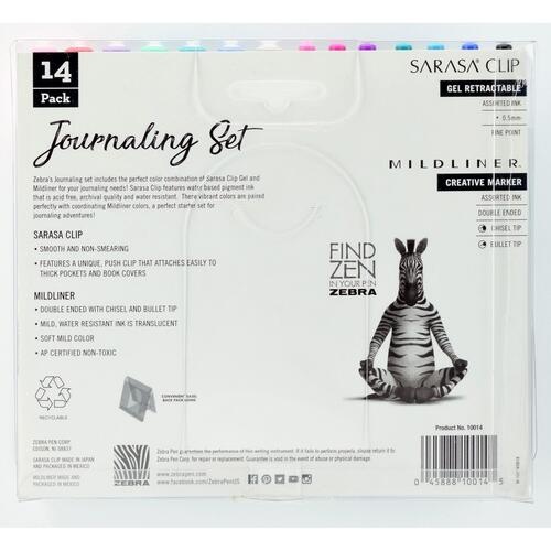 Zebra Journaling Set Mildliner & Sarasa Clip Gel Pen And Highlighter Set