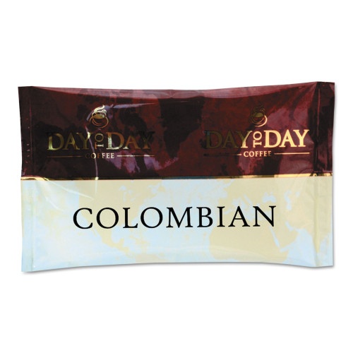 Day To Day Coffee 100% Pure Coffee, Colombian Blend, 1.5 Oz Pack, 42 Packs/Carton