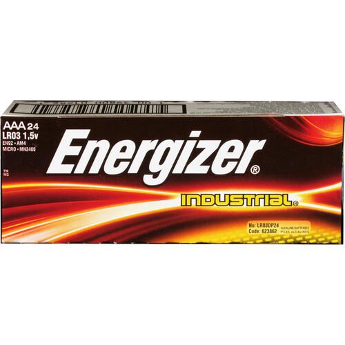 Energizer Industrial AAA Alkaline Batteries, 24 Batteries/Box