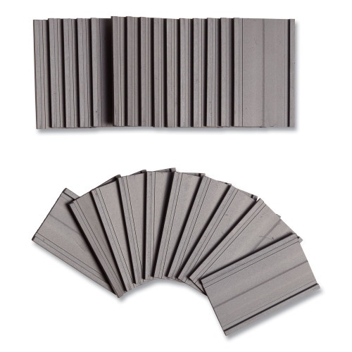 U Brands Magnetic Card Holders, 2 X 1, Black, 25/Pack