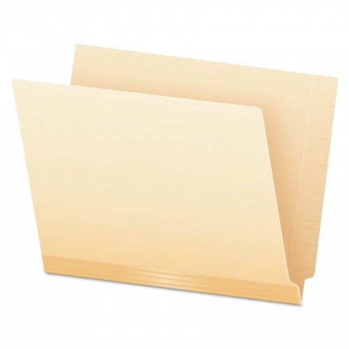 Pendaflex Manila Laminated Spine Shelf File Folders, Straight Tab, Letter Size, 100/Box