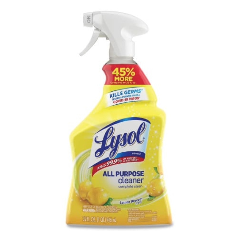Lysol® All-Purpose Cleaner, Lemon, 32 Oz. Spray Bottle (75352Ea)