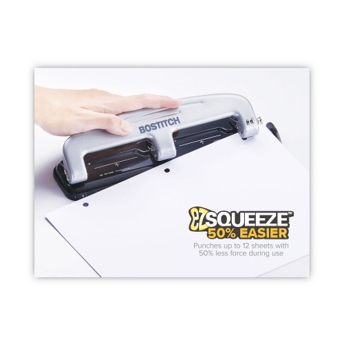 Officemate EZ Lever Adjustable Hole Punch - 3 Punch Head(s) - 15