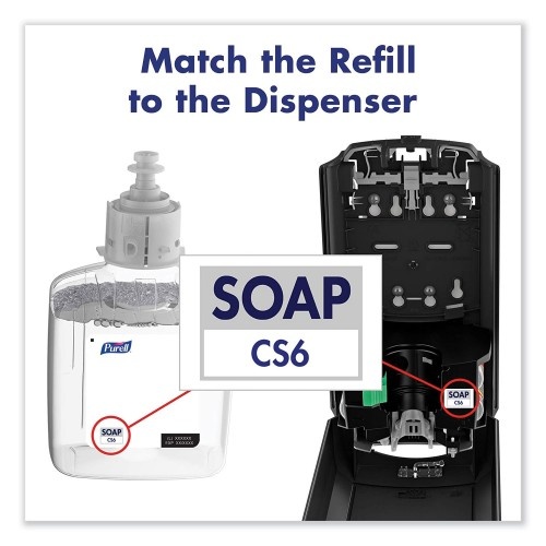 Purell Healthy Soap Mild Foam, For Cs6 Dispensers, Fragrance-Free, 1,200 Ml, 2/Carton