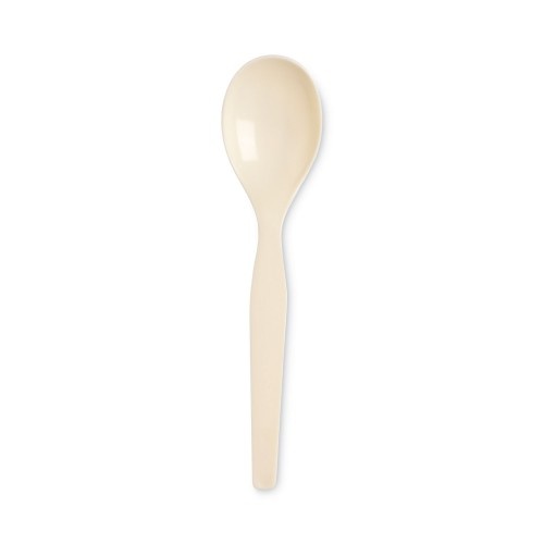 Dixie Smartstock Plastic Cutlery Refill, Soup Spoon, 6", Series-O Mediumweight, Beige, 40/Pack, 24 Packs/Carton